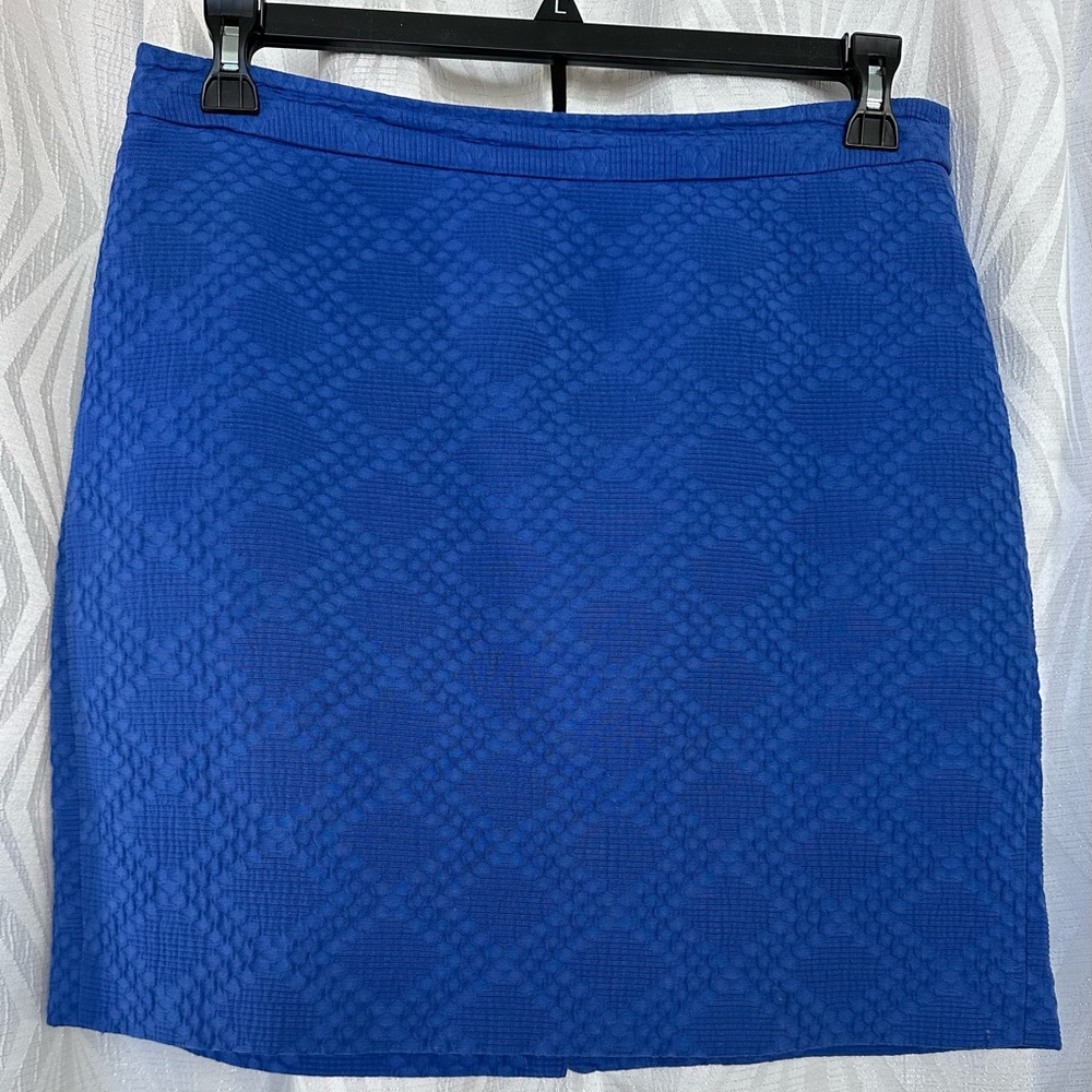 Banana Republic, blue textured, mini skirt, size 12 petite